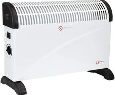 2000W Portable Electric Convector Heater Radiator with 3 Adjustable Heat Settings and Over Heat/Tip Over Cut-Out Function - White