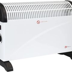 2000W Portable Electric Convector Heater Radiator with 3 Adjustable Heat Settings and Over Heat/Tip Over Cut-Out Function - White