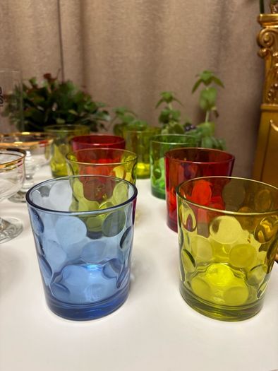 Large set of various glasses