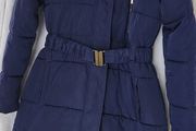 Navy Padded winter coat with Belt size M /12