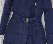 Navy Padded winter coat with Belt size M /12