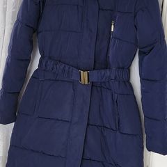 Navy Padded winter coat with Belt size M /12
