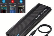 10Gbps M.2 NVMe SSD Enclosure, USB 3.1 Gen 2 To NVMe PCI-E M.2 SSD Case, Tool Free M.2 USB Adapter Aluminum, Support UASP For NVMe SSD Size