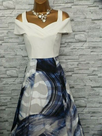 NWT Coast Lira Fit and Flare Jacquard Midi Dress