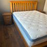 Solid oak king size bed and matching lockers Image 5