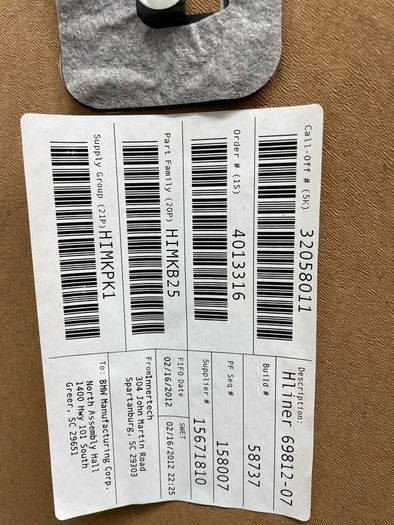 2012 BMW X3 F25 Black Roof liner Headliner