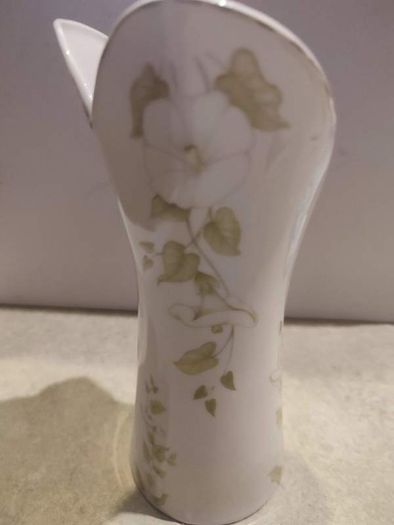 Vintage Rare Stamped Zajecar Porcelain Vase Yugoslavia Art Deco Style Floral