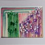Original art Giants Causeway Ireland Drawing contemporary Irish Art abstract painting Image 2