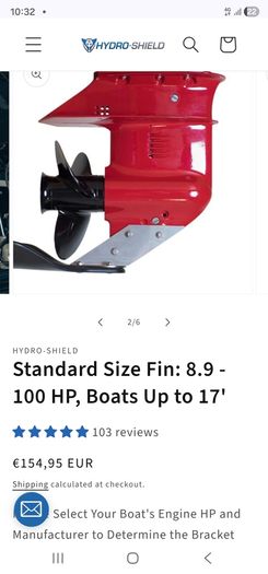 Hydroshield outboard fin