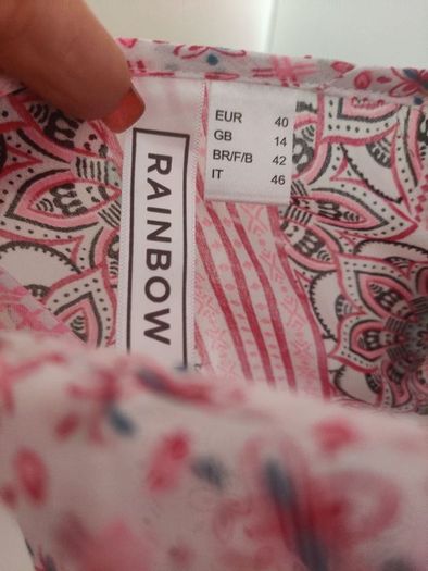 Brand New Rainbow pink  floral blouse size UK12 EU40 Postage included