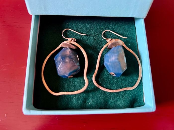 Fabulous Lapis Luzli Statement Earrings