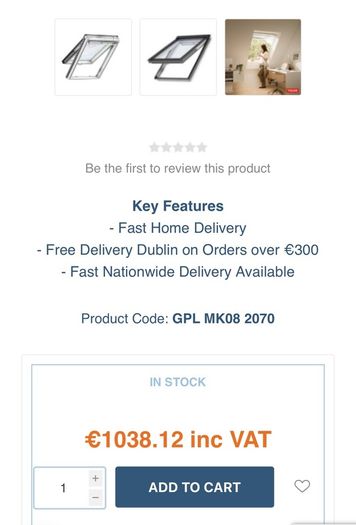 2 velux windows gpl mko8 and flashings