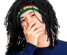 Rasta Wig Beanie Men's Caps Hip Hop Cap Handmade Crochet Winter Warm Hat Gorro Halloween Xmas Birthday Gifts Funny Party Wig
