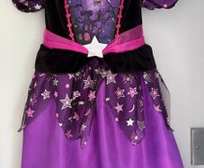 Tesco F+F witch fancy dress with hat Age 3-4 EUC
