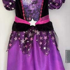 Tesco F+F witch fancy dress with hat Age 3-4 EUC