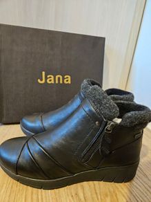 Jana - Twin Zip Ankle autumn winter Boots Black  Cosy Soft Flex German quality Size 4 UK4 37 EU NEW & Boxed RRP 70 last pair