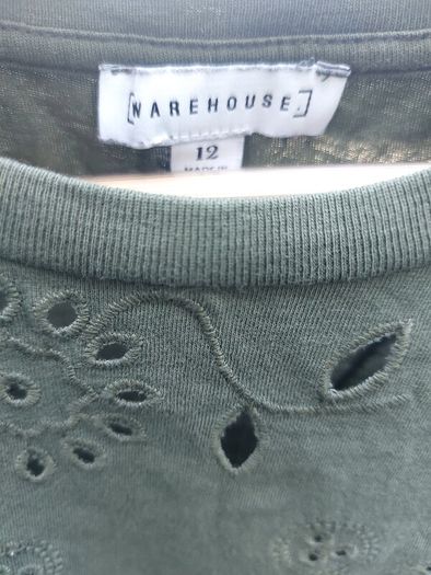beautiful top, khaky, warehouse size 12 brand new