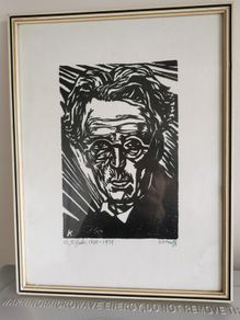 Woodcut Print Harry Kernoff RHA W. B. Yates