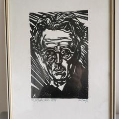 Woodcut Print Harry Kernoff RHA W. B. Yates