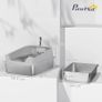 XXL Stainless Steel Cat Litter Box with High Sides, Metal Scoop, 70 x 50 x 30 cm Image 2