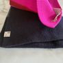 Brand-new Ladies Neon Pink & Navy Lambswool Scarf Image 8