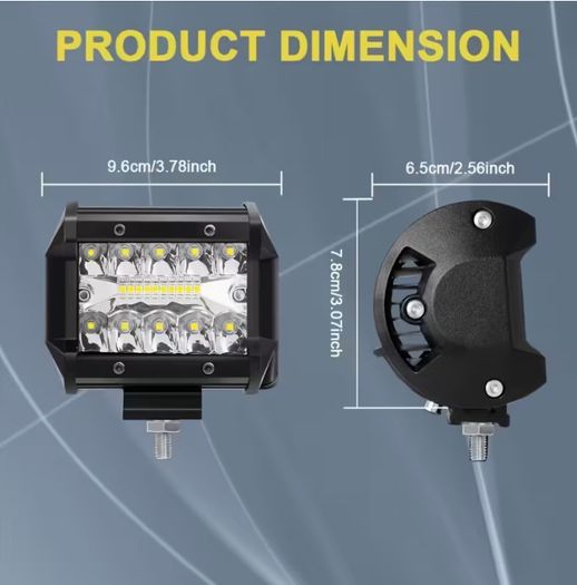 2pcs 10.16cm Automobile Light Bar 12V High-Brightness Combination Light 20LED Ultra-Bright Lighting