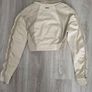 Maniere De Voir Cropped Leather Polo Top UK 8 Image 3
