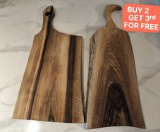2x XL European Walnut Board 65cm - Solid One Piec