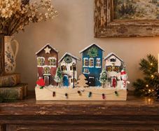 Handcrafted wooden village!