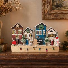 Handcrafted wooden village!