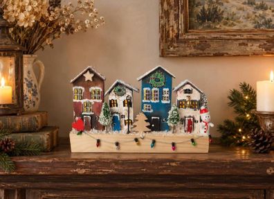 Handcrafted wooden village!
