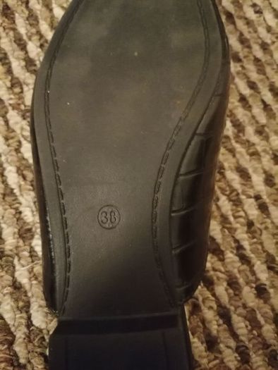 Black mule loafer woman's shoes