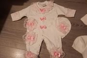 baby girl christening babygro set