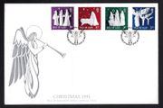 1991 Isle of Man Christmas Commemorative Stamps Addressed First Day Cover (FDC)