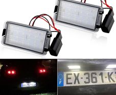 2pcs Error Free Car LED Number License Plate Lights For Seat Ibiza 6L ab Arosa Altea Cordoba MK1 MK2 Leon 1M Toledo 5P 2004-2009
