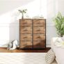 8 Drawers Chest of Drawers, Fabric Storage Dresser Vertical with Spacious Wooden Tabletop Image 3
