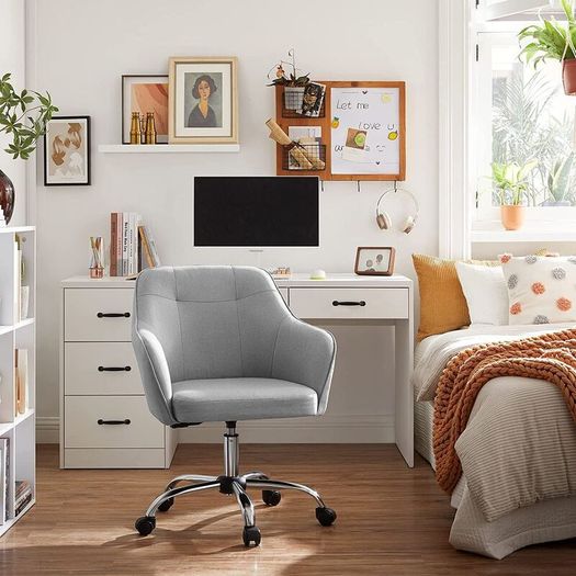 Office Chair Swivel Desk Chair padded  Height Adjustable 110kg Load Capacity Breathable Fabric Study
