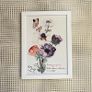 Laminate Glossy 280gsm Canvas Poster A4 Size Featuring New Year's Greeting with Anemones (1897) by Sientje Mesdag-van Houten Image 2