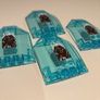 Windscreen 8 x 6 x 2 Curved Sloped Sides with Dark Brown and Silver Armor Plates and White Frost Pattern (Sticker) - Set 70145 Image 3