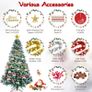 Artificial Christmas Tree, 6FT Holiday Xmas Tree 1400 Branch Tips, Image 4