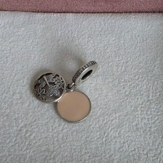 Pandora springtime  butterfly dangle charm very good condition hallmarked