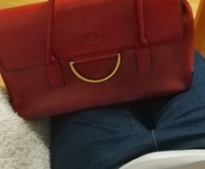 red leather Kevim bag, vintage