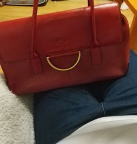 red leather Kevim bag, vintage