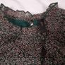 YAS Dark Green Pink Floral Tiered Frill Neck Midi Dress 14UK/42EU Image 2