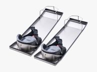 main image for ad Concrete Knee Boards Stainless Steel, 28'' x 8'' Concrete Sliders, Knee Boards For Concrete, Concrete Knee Pads Moving Sliders, with Knee Pads &amp; Board Straps for Cement and Concrete Finishing