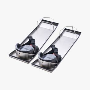 Concrete Knee Boards Stainless Steel, 28'' x 8'' Concrete Sliders, Knee Boards For Concrete, Concrete Knee Pads Moving Sliders, with Knee Pads & Board Straps for Cement and Concrete Finishing