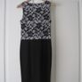 "J'Aime la Vie" Black Lace-Fronted Dress. Image 3