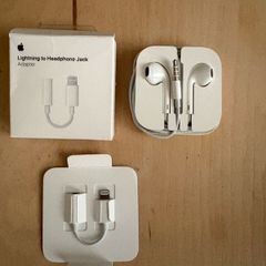 Apple EarPods and Lightning Headphone Adapter Unused