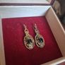 Vintage Golden Earrings with Black Core Image 10
