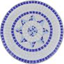 3 Piece Bistro Set Ceramic Tile Blue and White Image 5